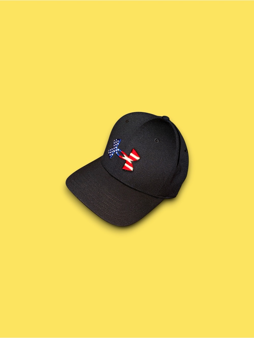 Under Armour Men's M/L Freedom USA Blitzing Hat Headwear Baseball Cap Black NEW
